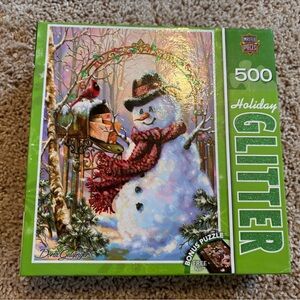 Holiday Glitter Snowman Puzzle